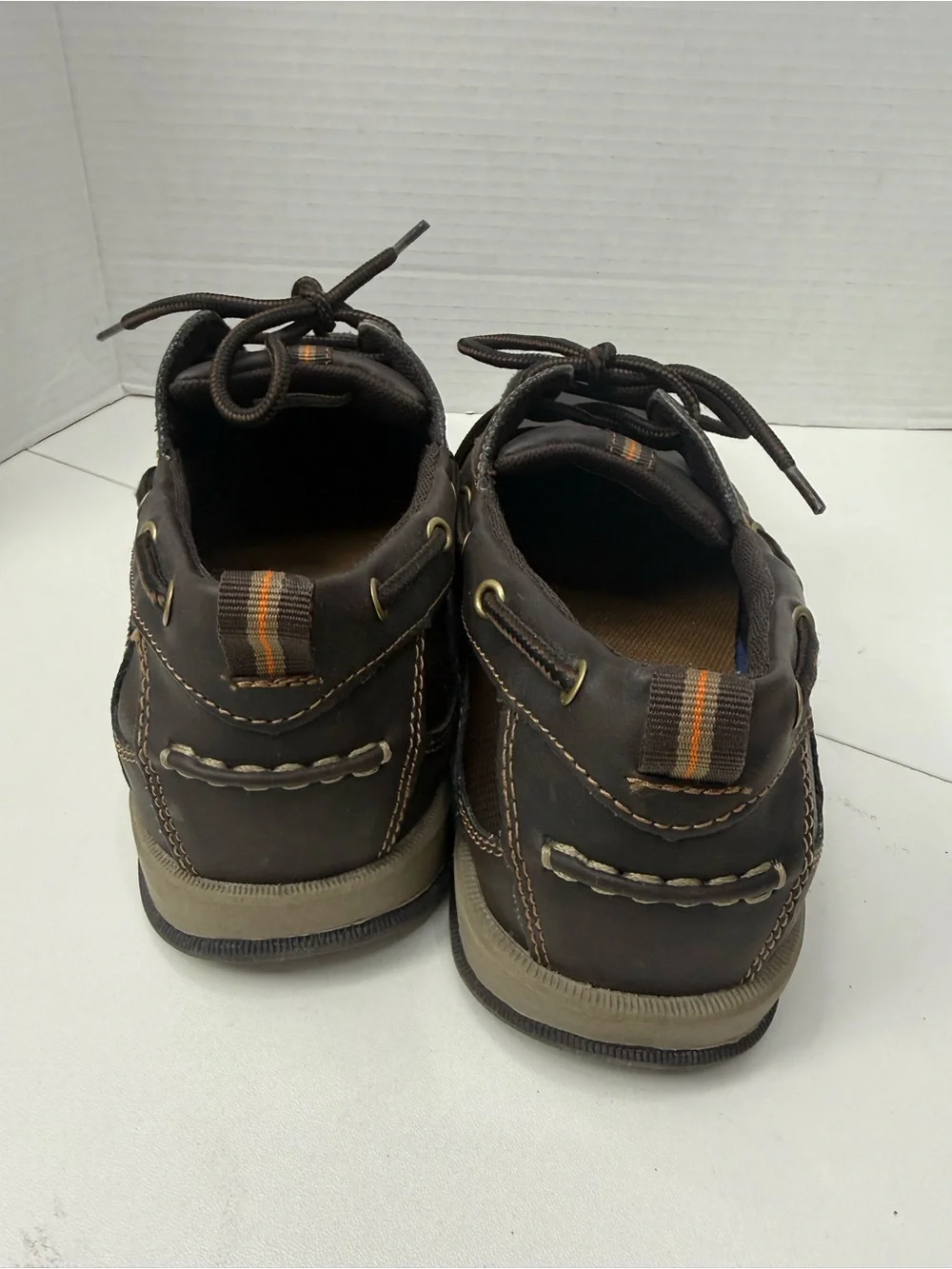 Men's Brown Leather Boat Shoes - Lace-Up Casual Comfort